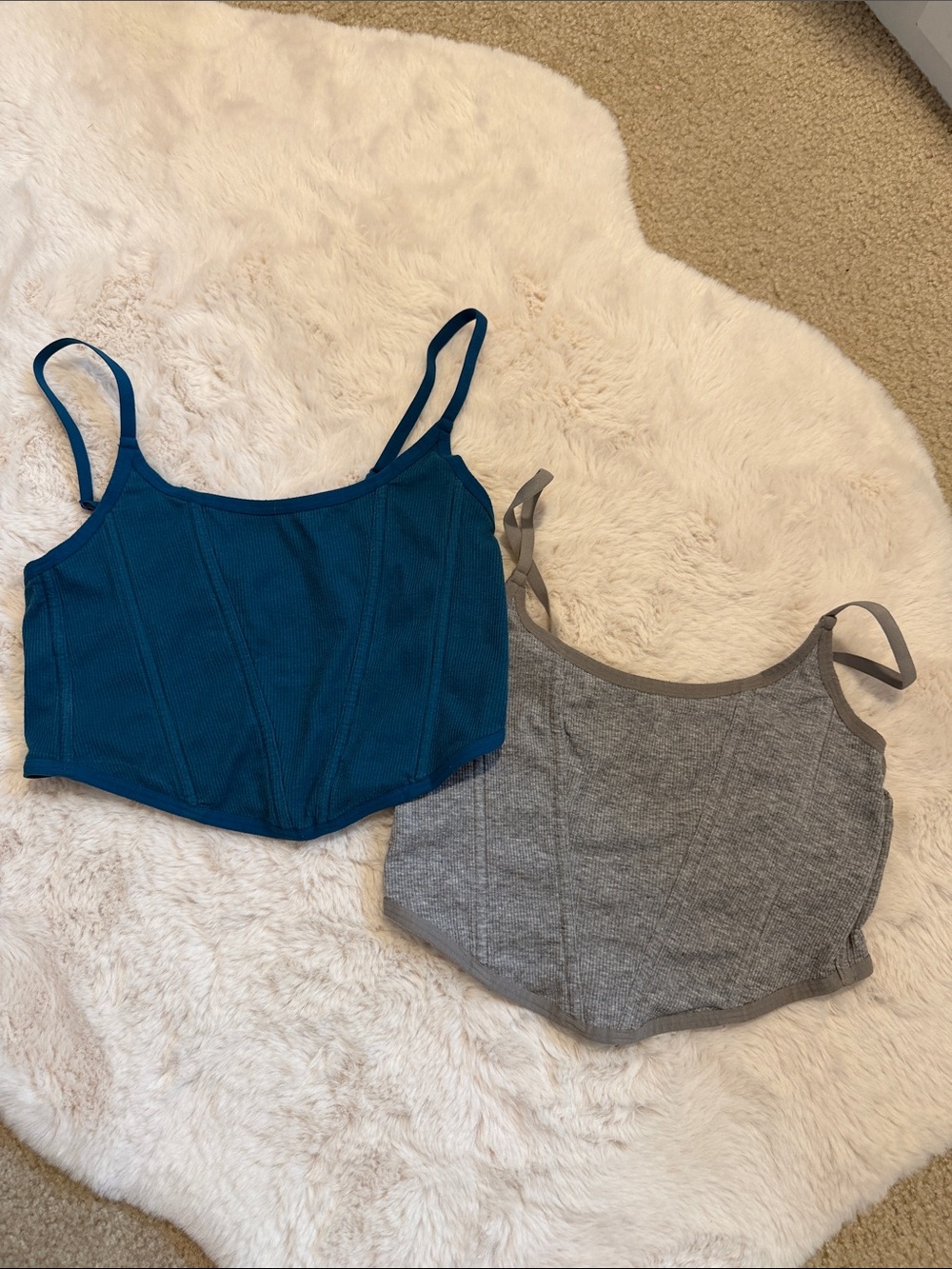 Target teal and grey bundle - cropped corsette tops